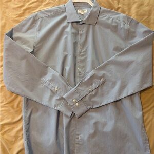 Classic Blue Striped Dress Shirt